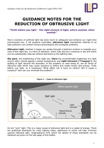 ILP Guidance Notes for the Reduction of Obtrusive Light
