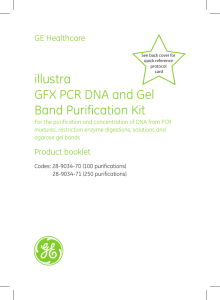 illustra GFX PCR DNA and Gel Band Purification Kit