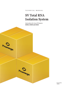 SV Total RNA Isolation System Technical Manual TM048