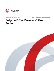 Polycom RealPresence Group Series Integrator Reference Guide