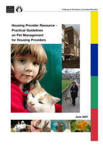 Housing Provider Resource - Practical Guidelines on Pet