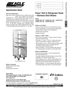 Panco® Roll-In Refrigerator Racks —Stainless Steel