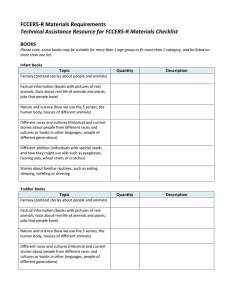 FCCERS-R Materials Requirements Technical Assistance Resource