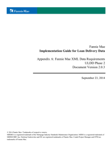 Appendix A: Fannie Mae XML Data
