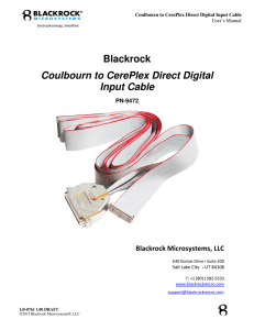 Colbourn to CerePlex Direct Digital Input Cable IFU