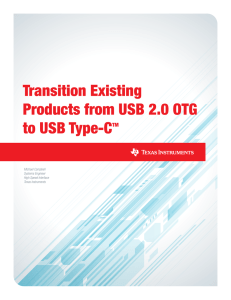 Transition existing products from USB 2.0 OTG