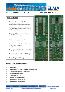 CompactPCI Power Board P/N 019-748 Rev.1