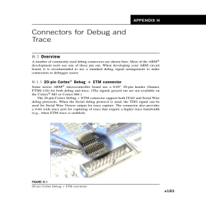 Appendix H - Connectors for Debug and Trace