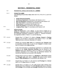 section 5 – residential zones