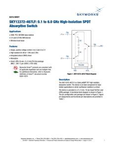 SKY13372-467LF: 0.1 to 6.0 GHz High