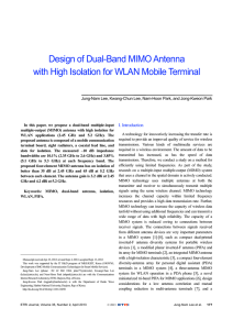 Design of Dual-Band MIMO Antenna with High Isolation for WLAN