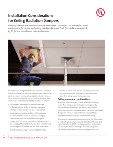Installation Considerations for Ceiling Radiation Dampers