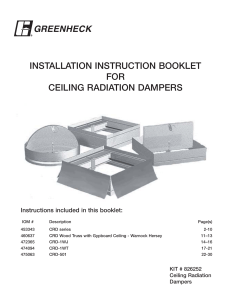 installation instruction booklet for ceiling radiation