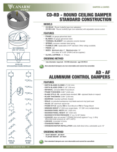 cd-rd - round ceiling damper standard construction ad - af