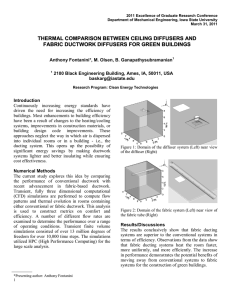 Thermal Comparison Between Ceiling Diffusers and Fabric Ductwork