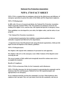 NFPA 1710 FACT SHEET