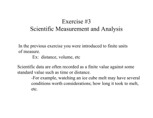 Exercise #3 Scientific Measurement and Analysis
