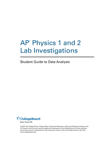AP® Physics 1 and 2 Lab Investigations
