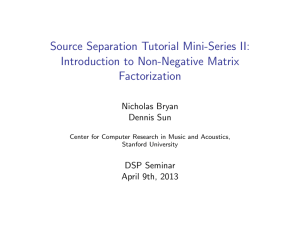 Source Separation Tutorial Mini-Series II: Introduction to