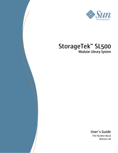 SL500 Modular Library User`s Guide