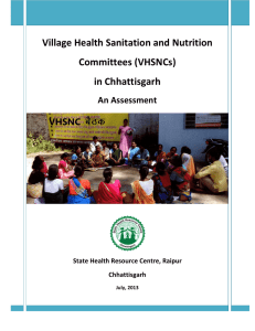 Village Health Sanitation and Nutrition Committees (VHSNCs) in
