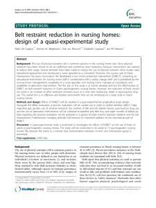 Belt restraint reduction in nursing homes: design of a quasi