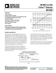 ADL5500 100 MHz to 6 GHz TruPwr™ Detector