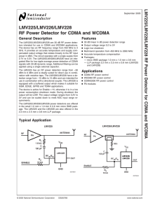 LMV225/LMV226/LMV228 RF Power Detector for CDMA