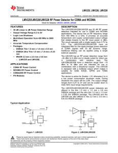 LMV225/LMV226/LMV228 RF Power Detector
