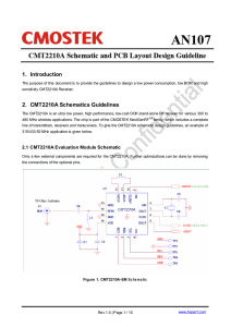 AN107 CMT2210AW Schematic and PCB Layout Design