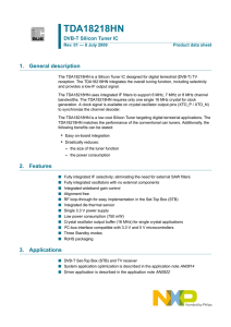 TDA18218HN DVB-T Silicon Tuner IC