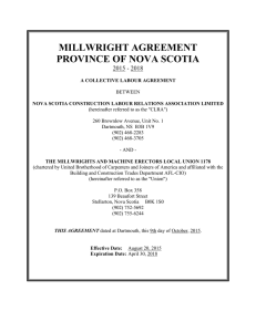 Millwright 1178 - Nova Scotia Construction Labour Relations