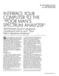 interface your computer to the "poor man`s spectrum