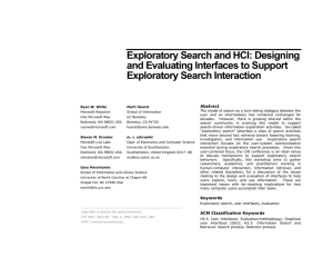 Exploratory Search and HCI: Designing and Evaluating Interfaces to