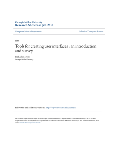 Tools for creating user interfaces : an