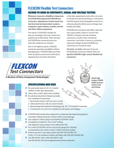 flexcon Test Connectors - Pelco Component Technologies