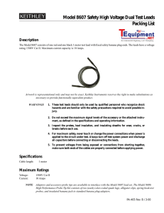 Model 8607 Safety High Voltage Dual Test Leads