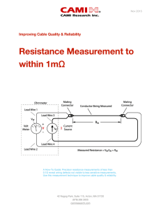 Resistance Measurement to within 1mΩ