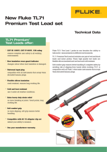 New Fluke TL71 Premium Test Lead set