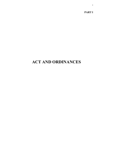 ACT AND ORDINANCES - University of the Punjab