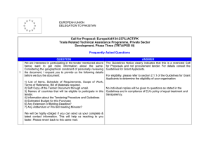 Call for Proposal: EuropeAid/134-237/L/ACT/PK Trade