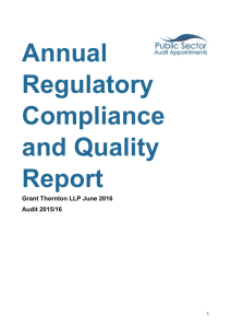 GT Annual Regulatory Compliance and Quality Report 2015
