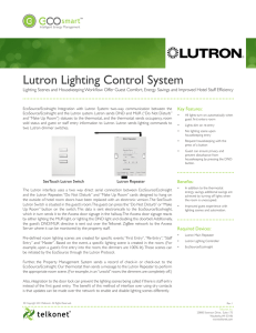 Lutron Lighting Control System