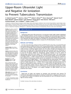 Upper-Room Ultraviolet Light and Negative Air Ionization to