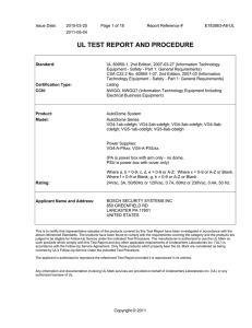 ul test report and procedure