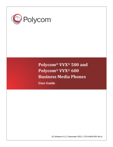 Polycom VVX 600 User Guide