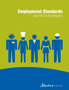 Employment Standards Tool Kit for Employers