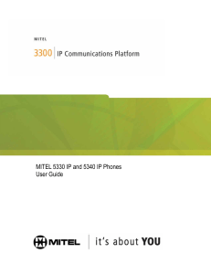 MITEL 5330 IP and 5340 IP Phones User Guide