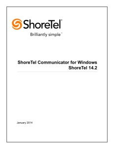 ShoreTel 14.2 Communicator for Windows Guide