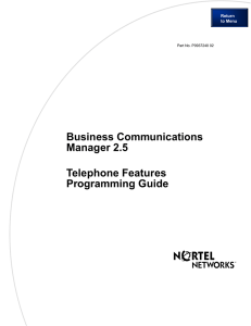 Telephone Features Programming Guide